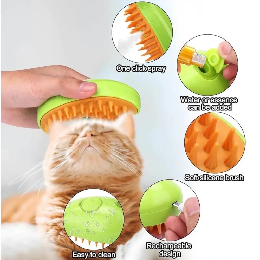 Pet Steam Brush for Cats & Dogs